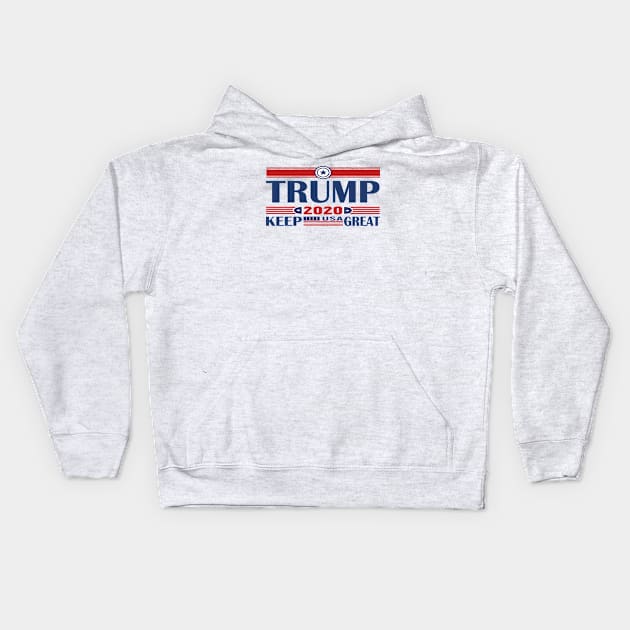 Trump 2020 keep america great again Kids Hoodie by Netcam